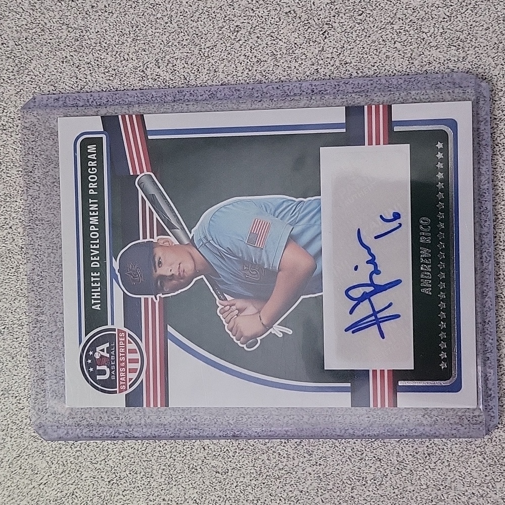 2023 Panini USA Stars and Stripes Athelete Development Program Andrew Rico Auto